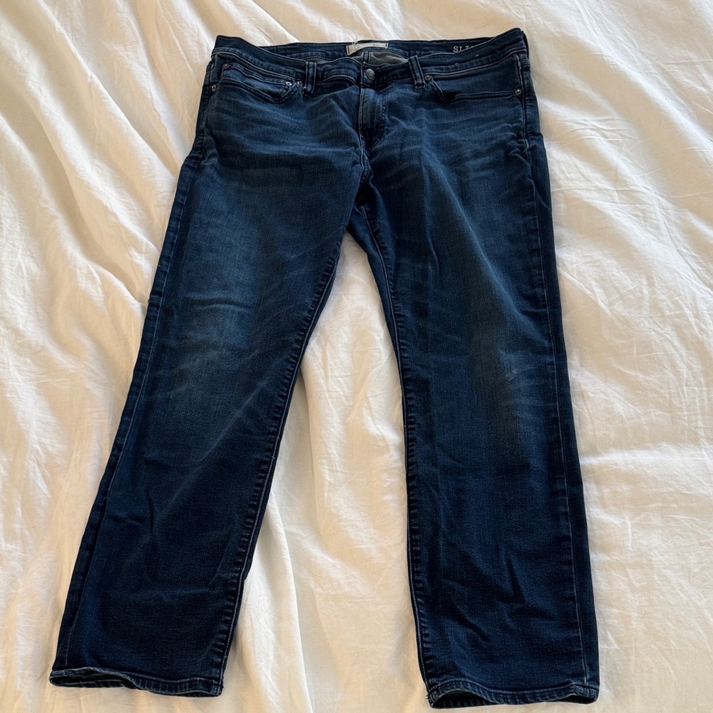 Madewell Men's Dark Blue Straight Jeans